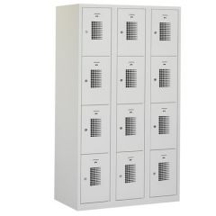 Lockerkast Basic Plus 12 deuren grijs