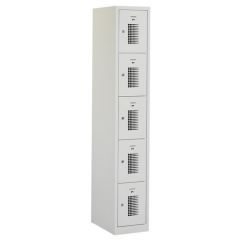 Lockerkast Basic Plus 5 deurs Lichtgrijs