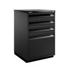 Bisley F-Serie ladekast 4 laden - Zwart