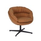 Linnen Draaifauteuil Mao - Koper