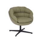 Linnen Draaifauteuil Mao - Olijfgroen