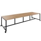 Verrijdbare kantinetafel Jalka 75 cm hoog - 320 x 108 cm