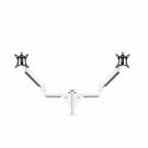 Monitorarm Galaxy Dubbel korte post - Wit