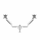Monitorarm Galaxy Dubbel korte post - Zilver