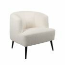 Bouclé Fauteuil Norah - Wit