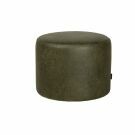 Eco-leer poef Kylo - Olijfgroen