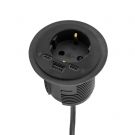 Verzinkbare stekkerdoos Otis - Zwart